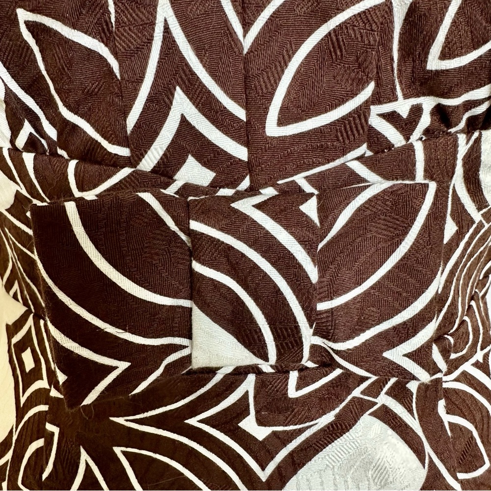 Trina Turk Brown and White Patterned Fitted Halter Dress Size 6 - Picture 4 of 10